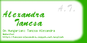 alexandra tancsa business card